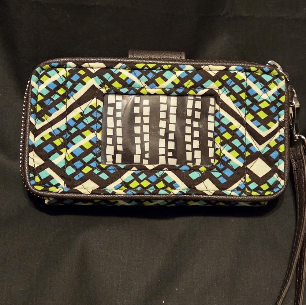 Vera Bradley Women's Rain Forest Quilted Fabric Zip Wallet Wristlet
